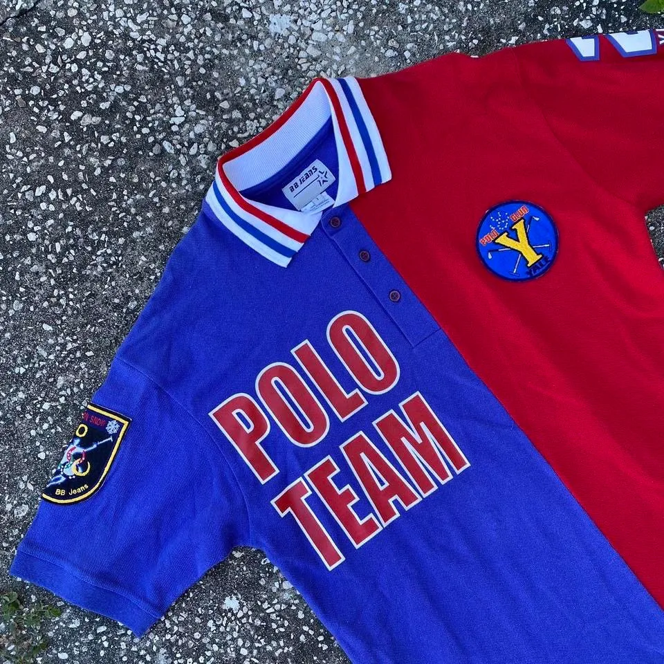 2000s Blokette Oversized Polo Tee (Large)