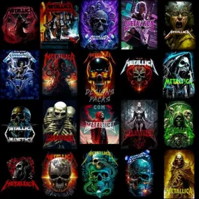 40 Rock Music Metal Band Halftone Designs Bundle PNG