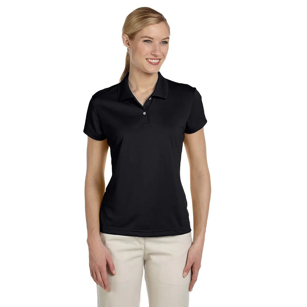 adidas Golf Women's ClimaLite Black S/S Poly Pique Polo