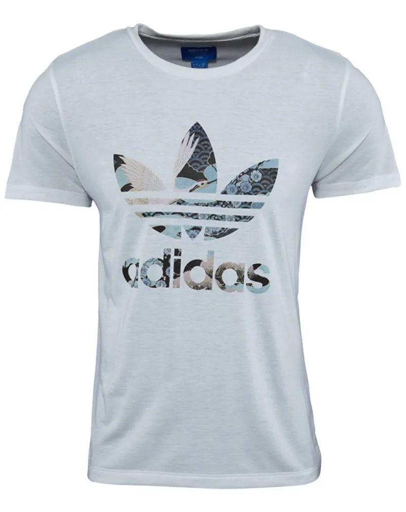 Adidas Kimono Print Trefoil Jersey Tee Womens Style : Aj7242