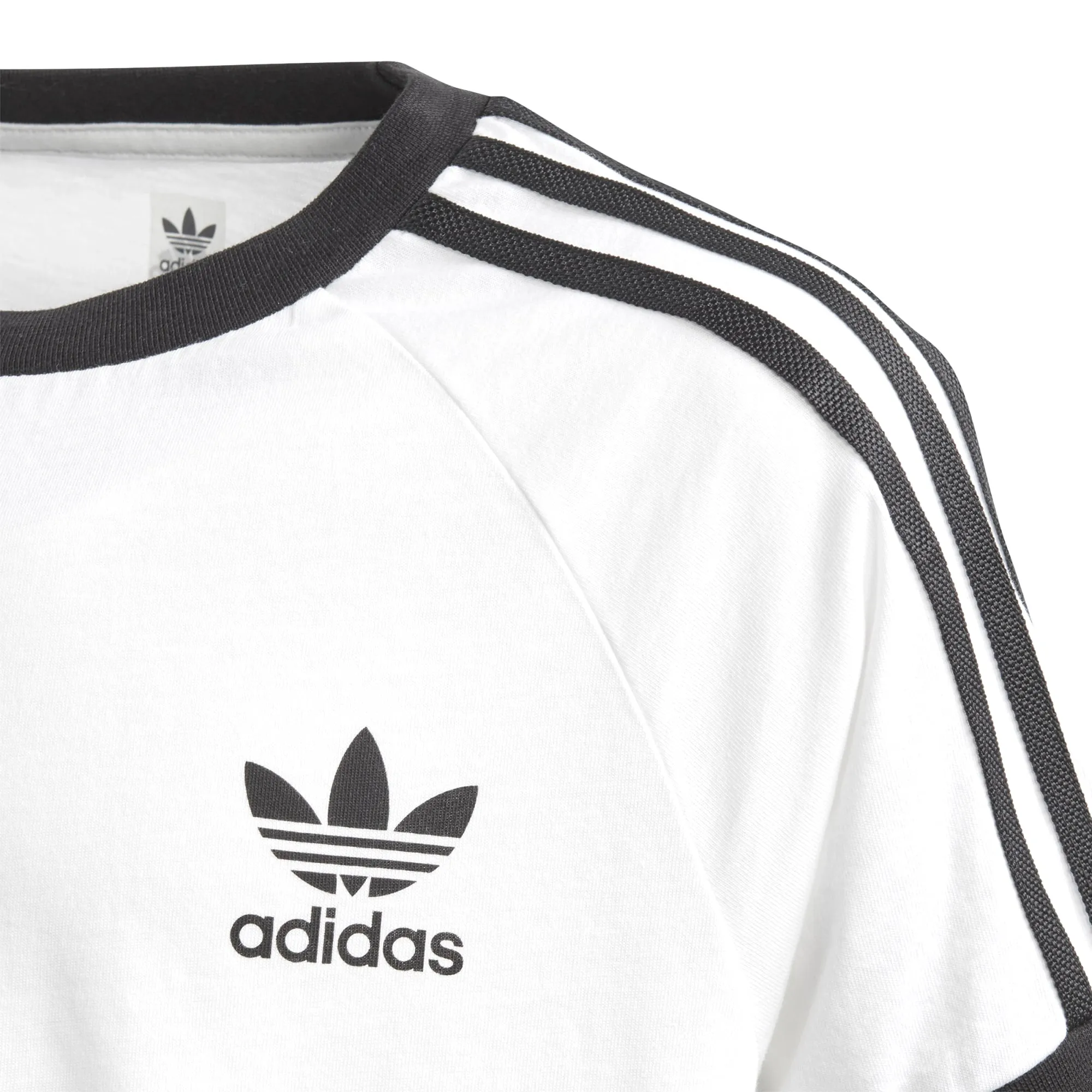 Adidas Originals Junior 3-Stripes California Tee White-Black