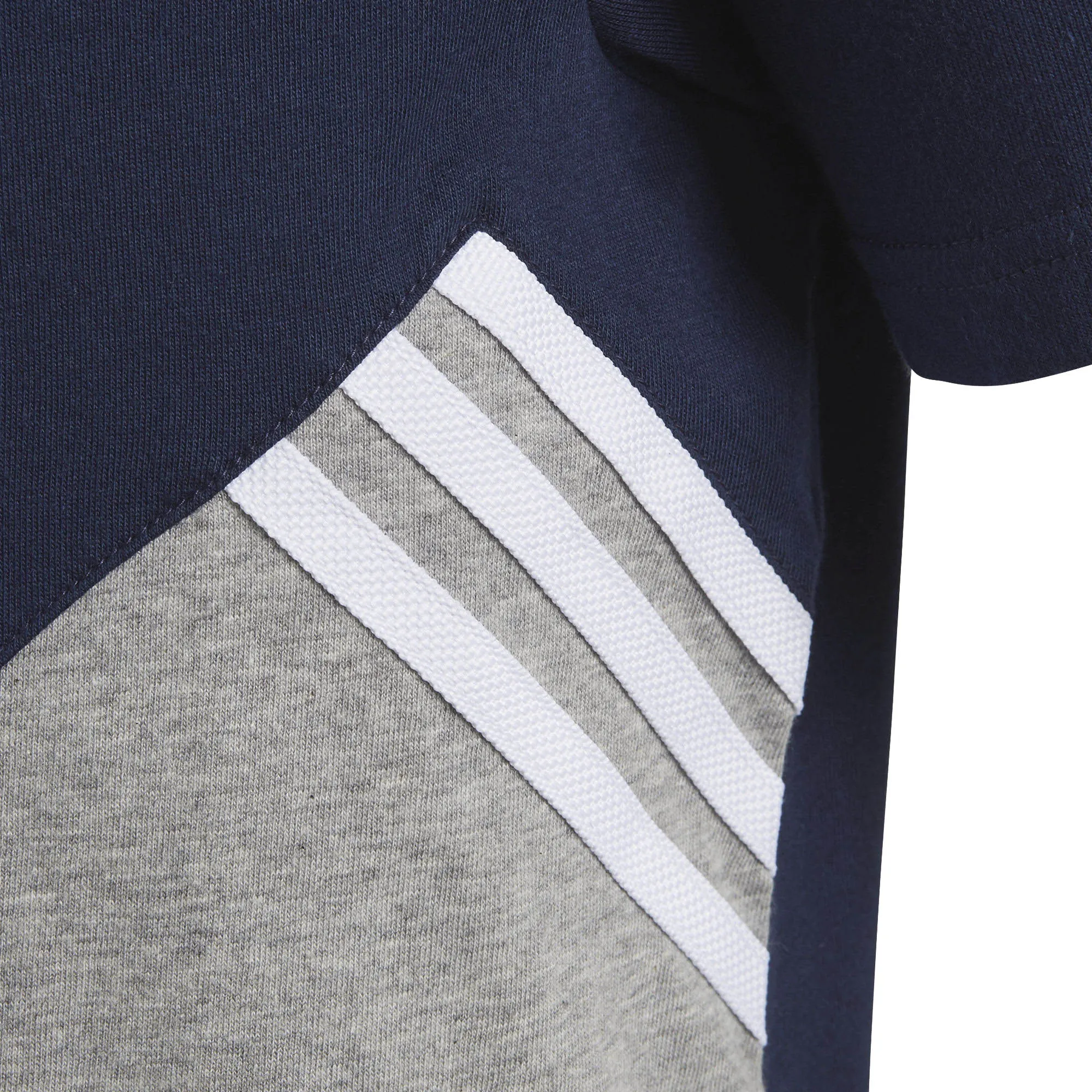 Adidas Originals Youth Fleece Tee Collegiate Navy/Medium Grey Heather/White