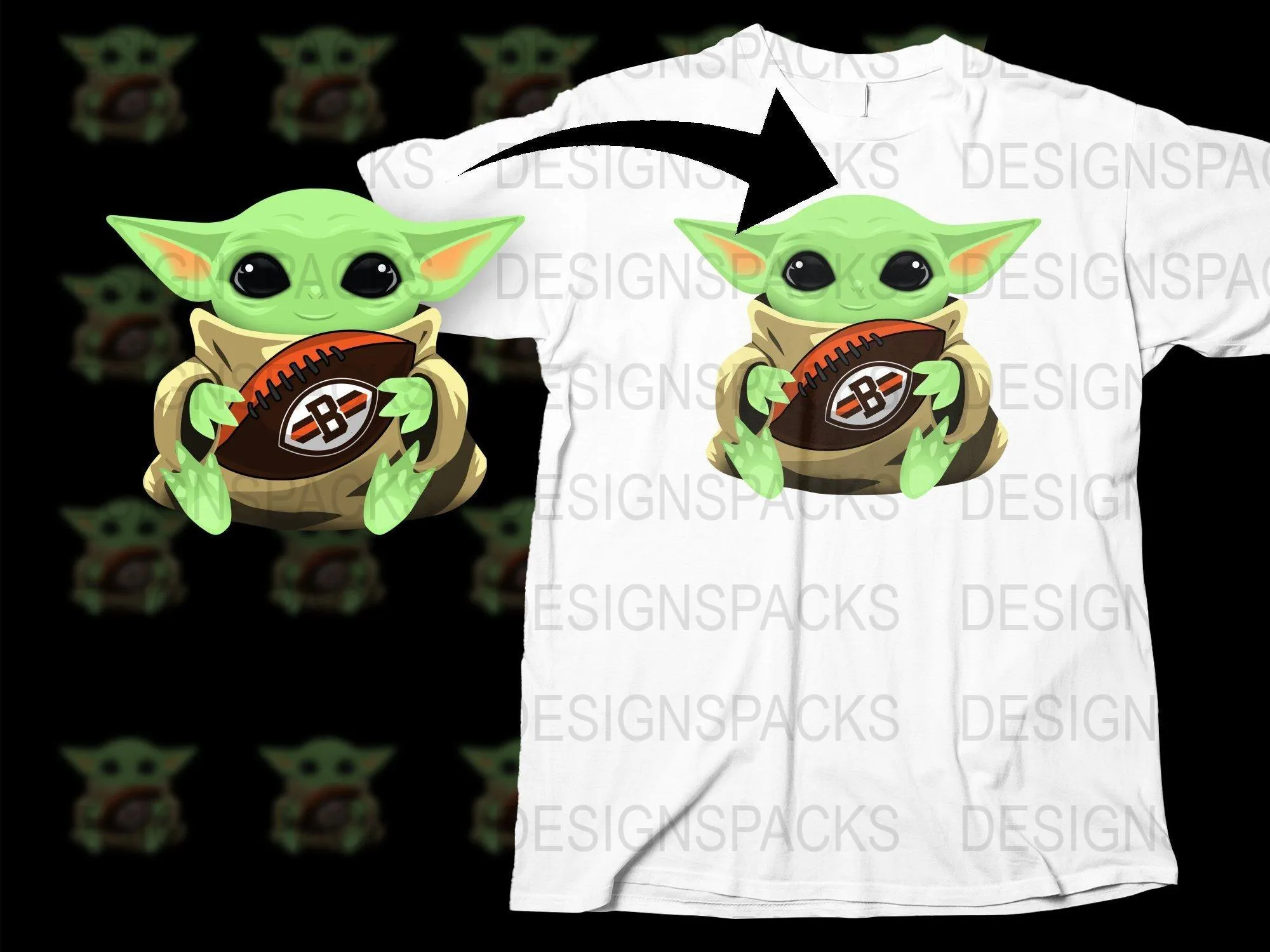 Adorable Alien Holding Football Graphic Png Digital Download