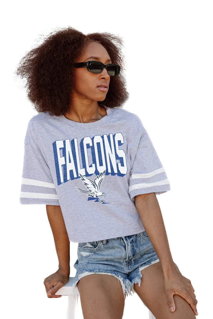 AIR FORCE FALCONS NO SHORTCUTS DROP SHOULDER MID-CROP TEE