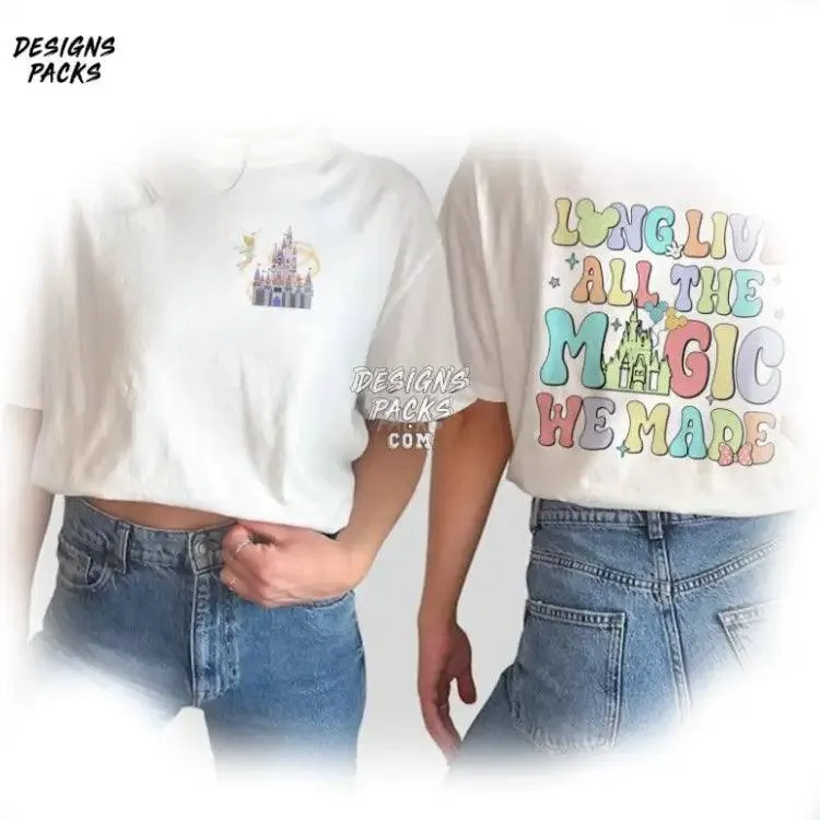 All The Magic Magic kingdom Cartoon Long Live All The Magic We Made PNG Design