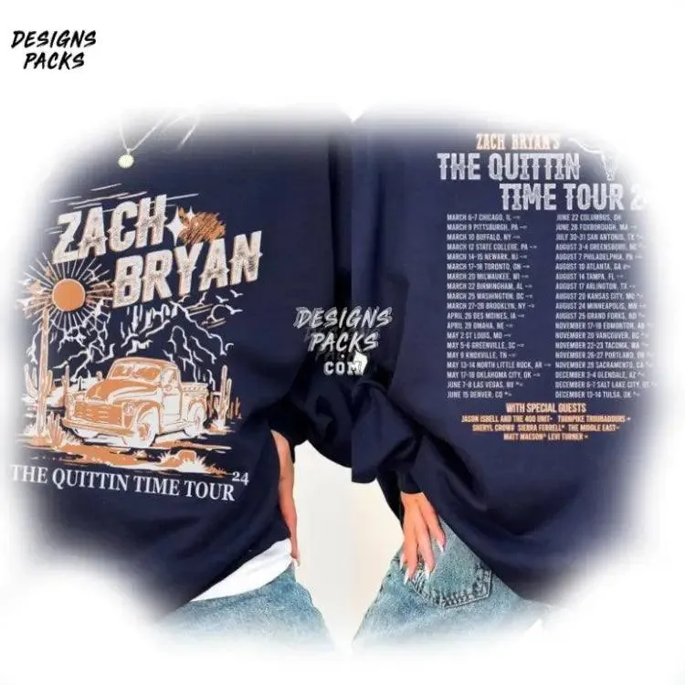 American Heartbreak Tour 2024 Zach Bryan Tracklist Zach Bryan The Quittin Time PNG Design