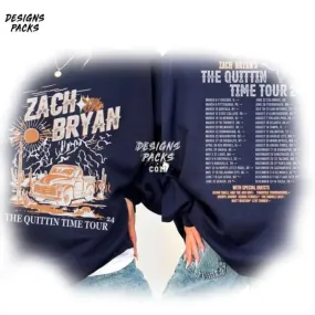American Heartbreak Tour 2024 Zach Bryan Tracklist Zach Bryan The Quittin Time PNG Design