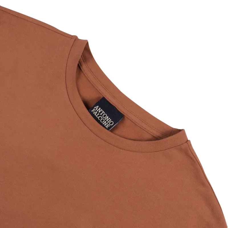 Antonio Falcone Simeone Short Sleeved T-shirt With Crew Neckline Chilli-oil