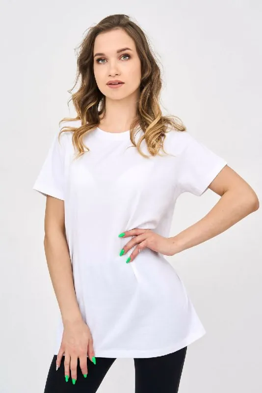 Basic Crew Neck Womens T Shirt in White