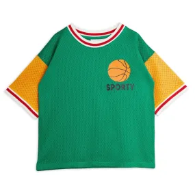 Basketball Mesh T-Shirt in Green by Mini Rodini *LAST PIECE 104/110*