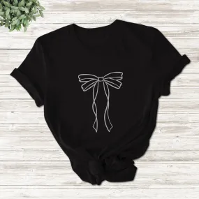 Black Bow Ladies T Shirt