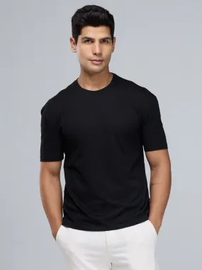 Black Supima Crew Neck T-shirt - Relaxed Fit