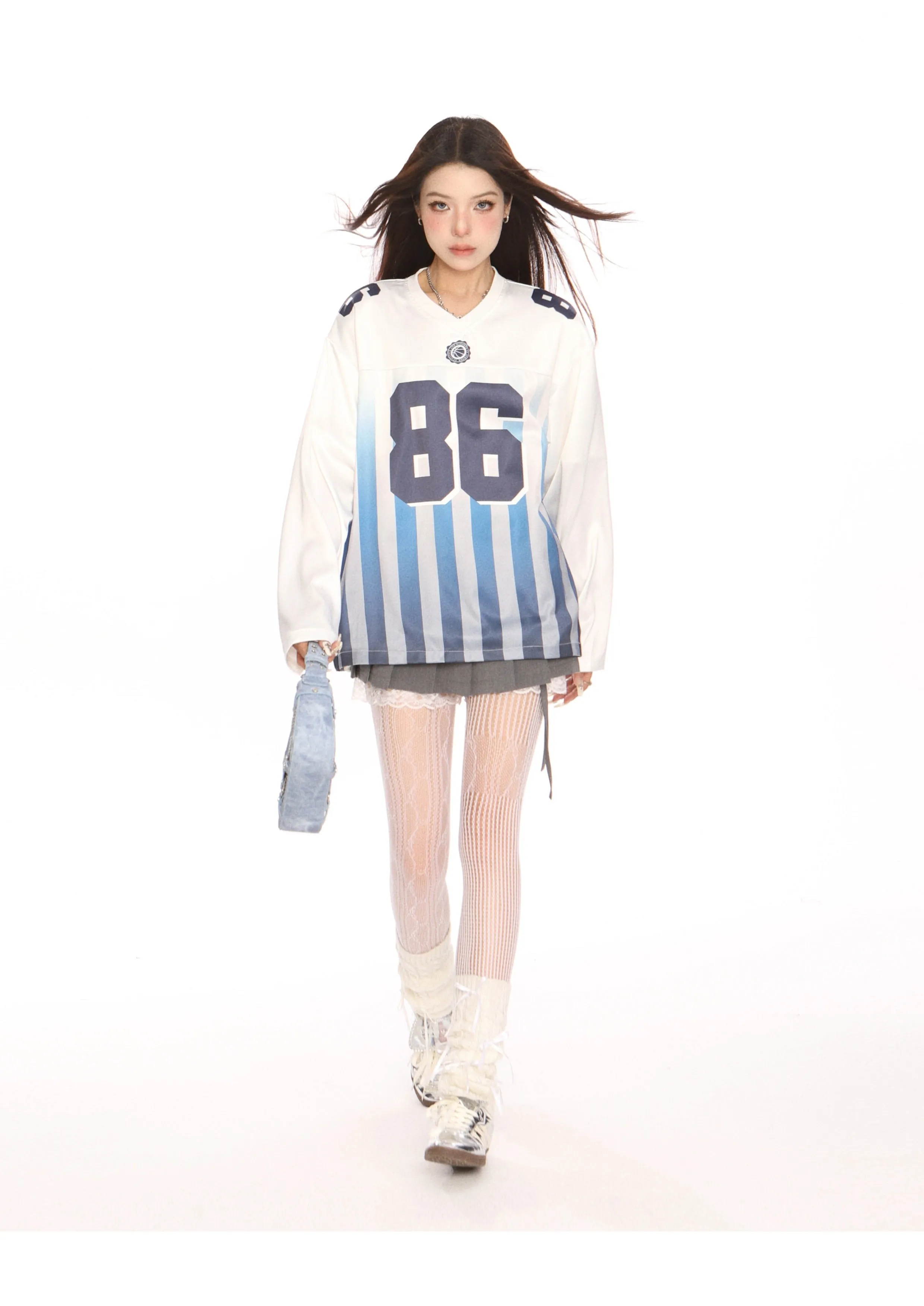 Blokecore Loose Gradient Stripe jersey