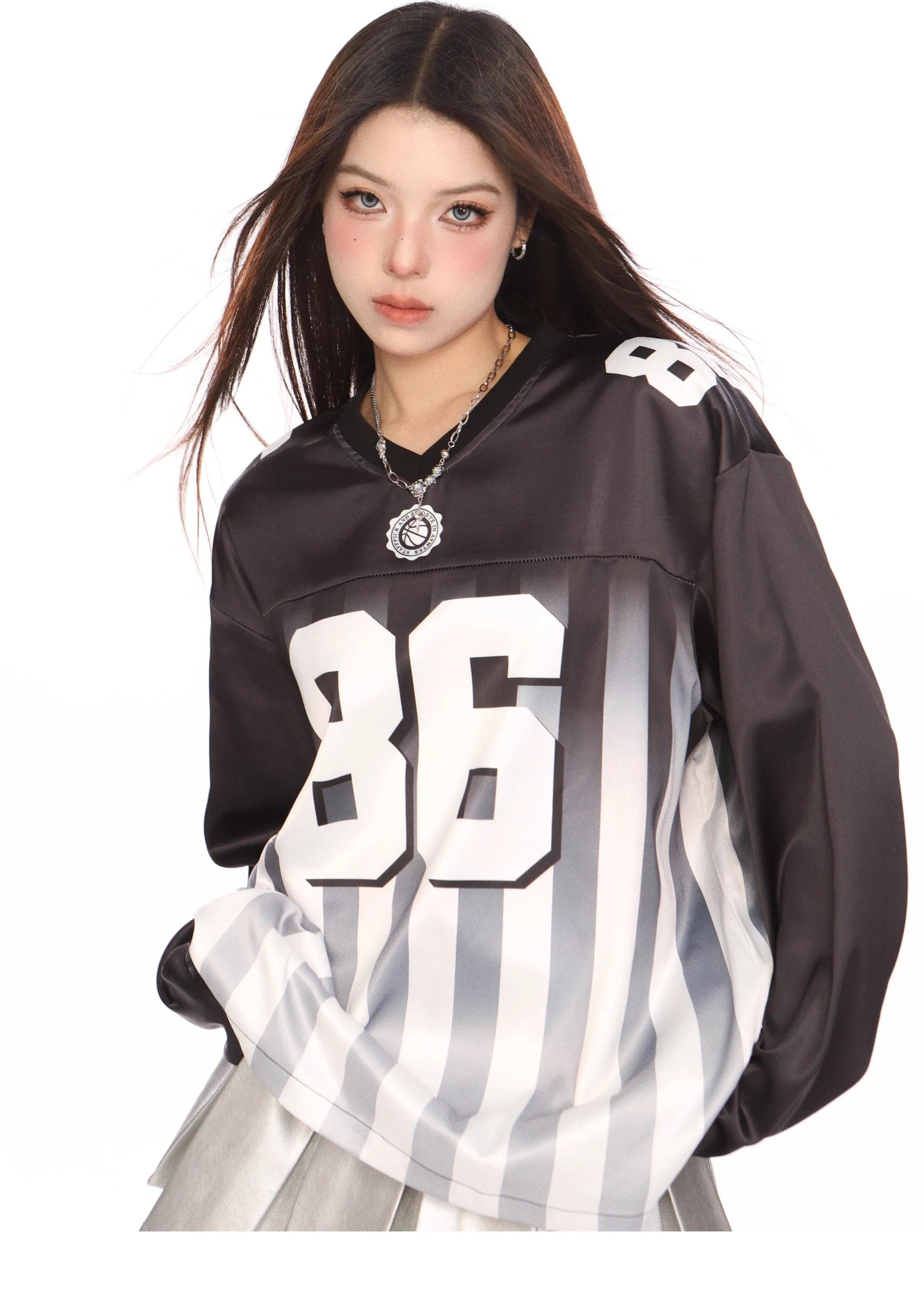 Blokecore Loose Gradient Stripe jersey