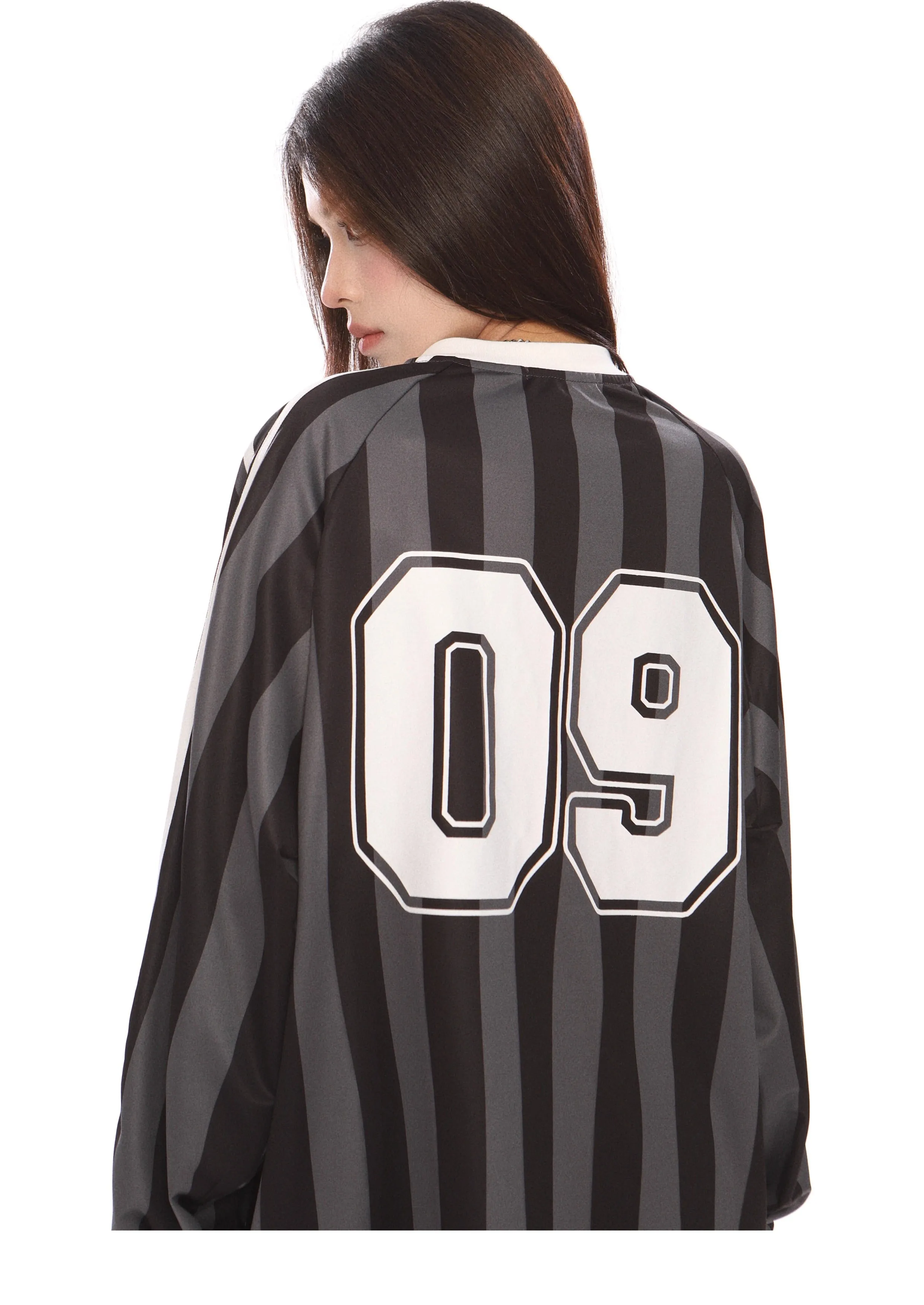 Blokecore Striped V-neck jersey
