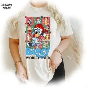 Bluey Mum Dad Couple Christmas Christmas Bluey Bingo Bluey Family Merry Christmas PNG Design