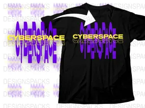 Bold Cyberspace Graphic Distorted Text Png Digital Download