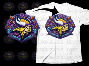 Bold Viking Themed NFL Team Logo Png Digital Download