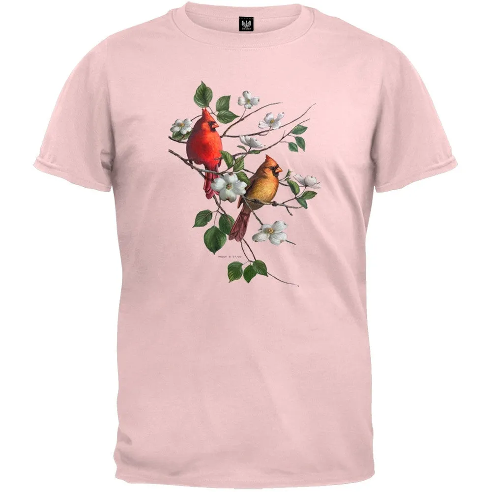 Cardinal in Dogwood White T-Shirt