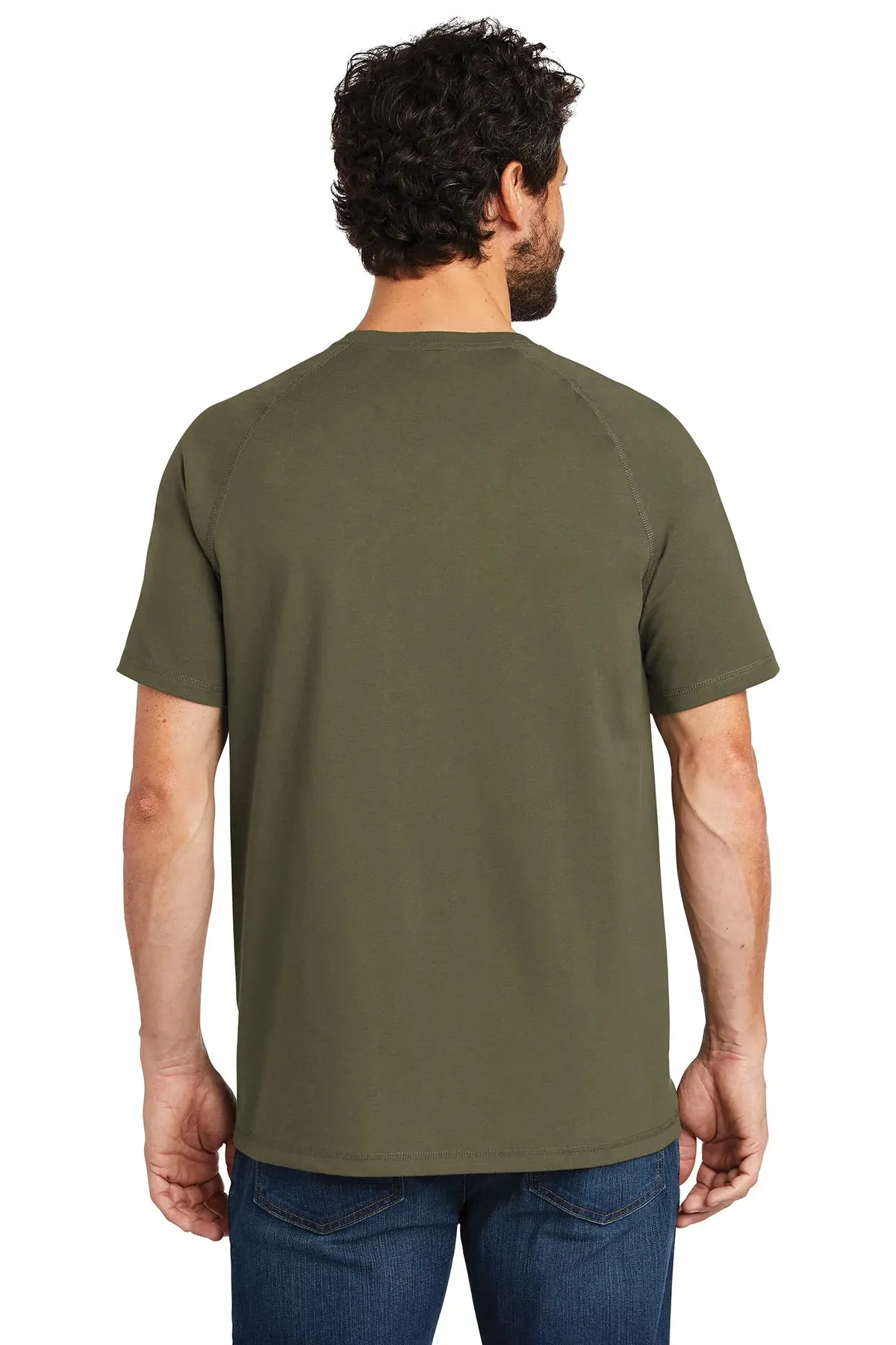 Carhartt Force Cotton Delmont Custom T-Shirts, Moss