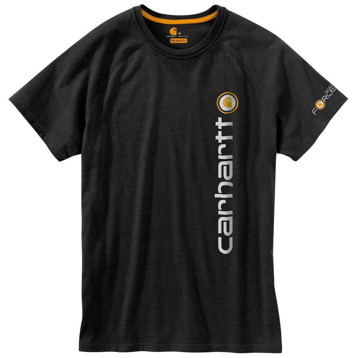 Carhartt Men's Black Force Cotton Delmont Graphic Short Sleeve T-Shirt