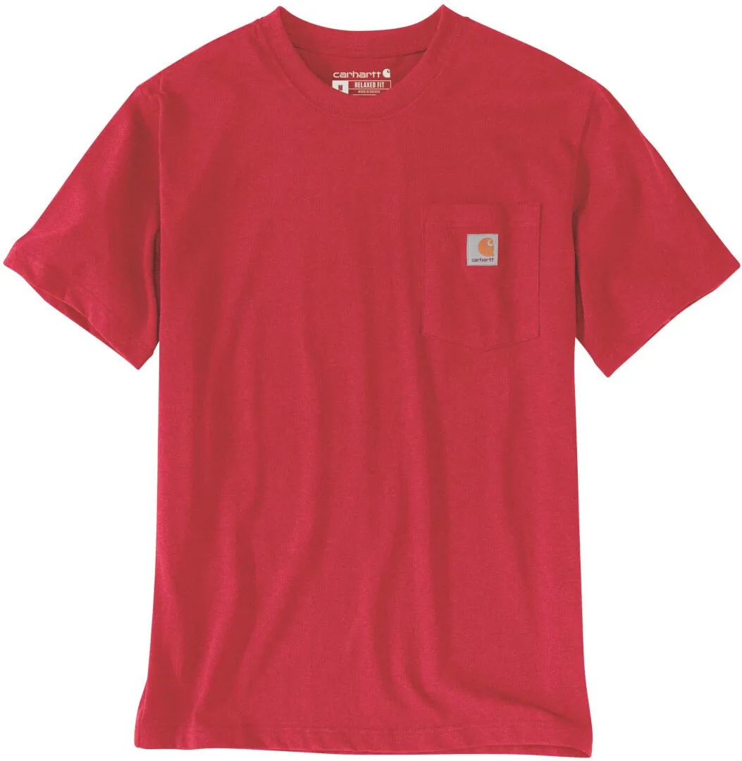 Carhartt Relaxed Fit Heavyweight K87 Pocket T-Shirt, Red