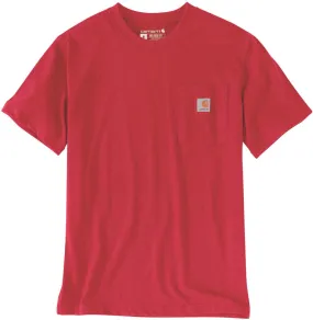 Carhartt Relaxed Fit Heavyweight K87 Pocket T-Shirt, Red
