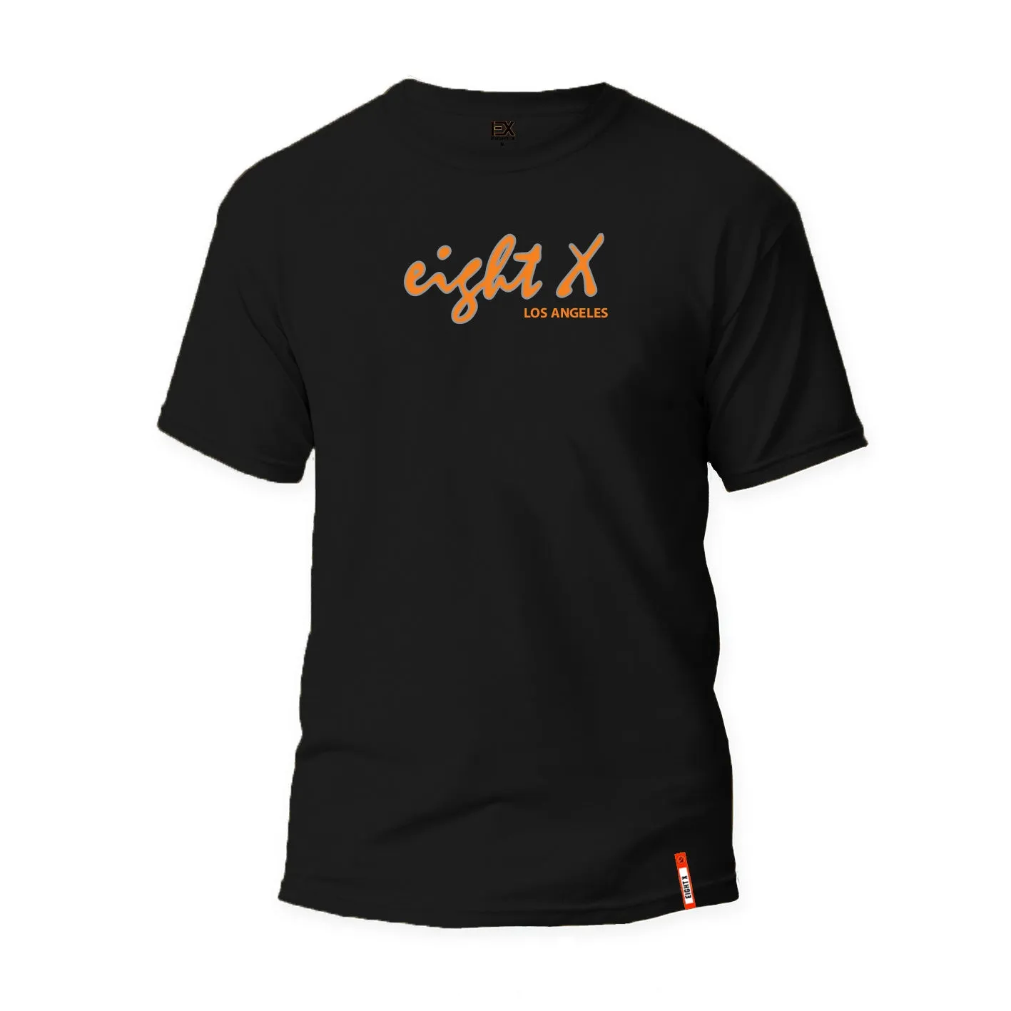Chenille Logo Patch 3D Graphic T-Shirt - Black