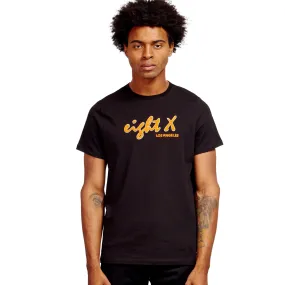 Chenille Logo Patch 3D Graphic T-Shirt - Black