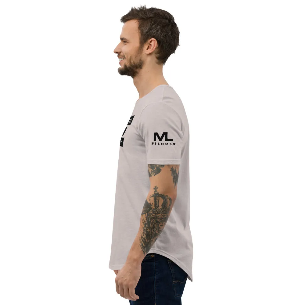CONSISTENCY OVER INTENSITY Men's Curved Hem T-Shirt