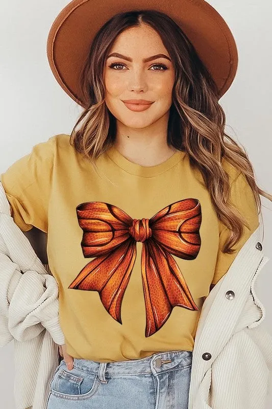 Coquette Basketball Bow Graphic Tee