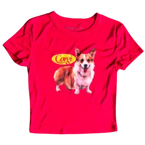Corgi Smile Yellow Women's Baby Rib