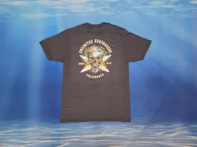 Crossed Surf Skull Stylemaster Heathered Tee