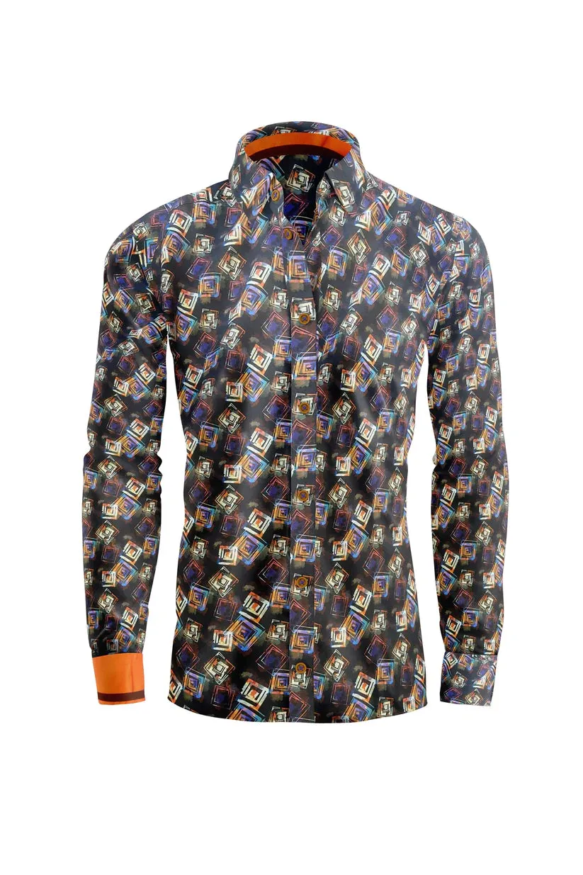 Cubist Charm Men's Casual Shirt