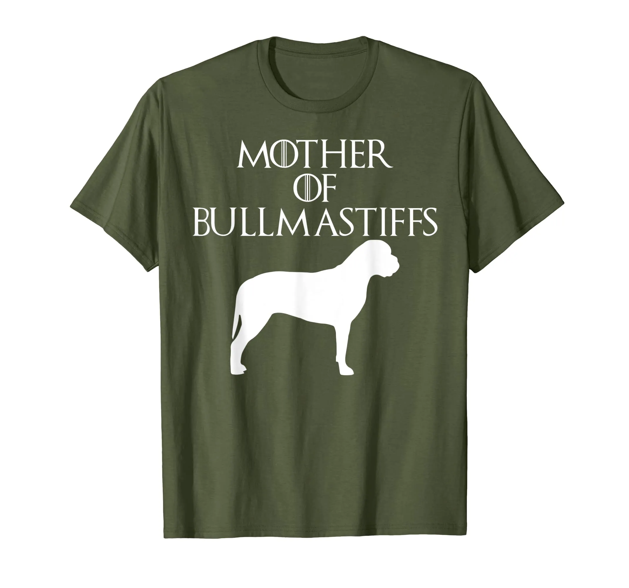 Cute &amp; Unique White Mother of Bullmastiffs T-shirt E010602