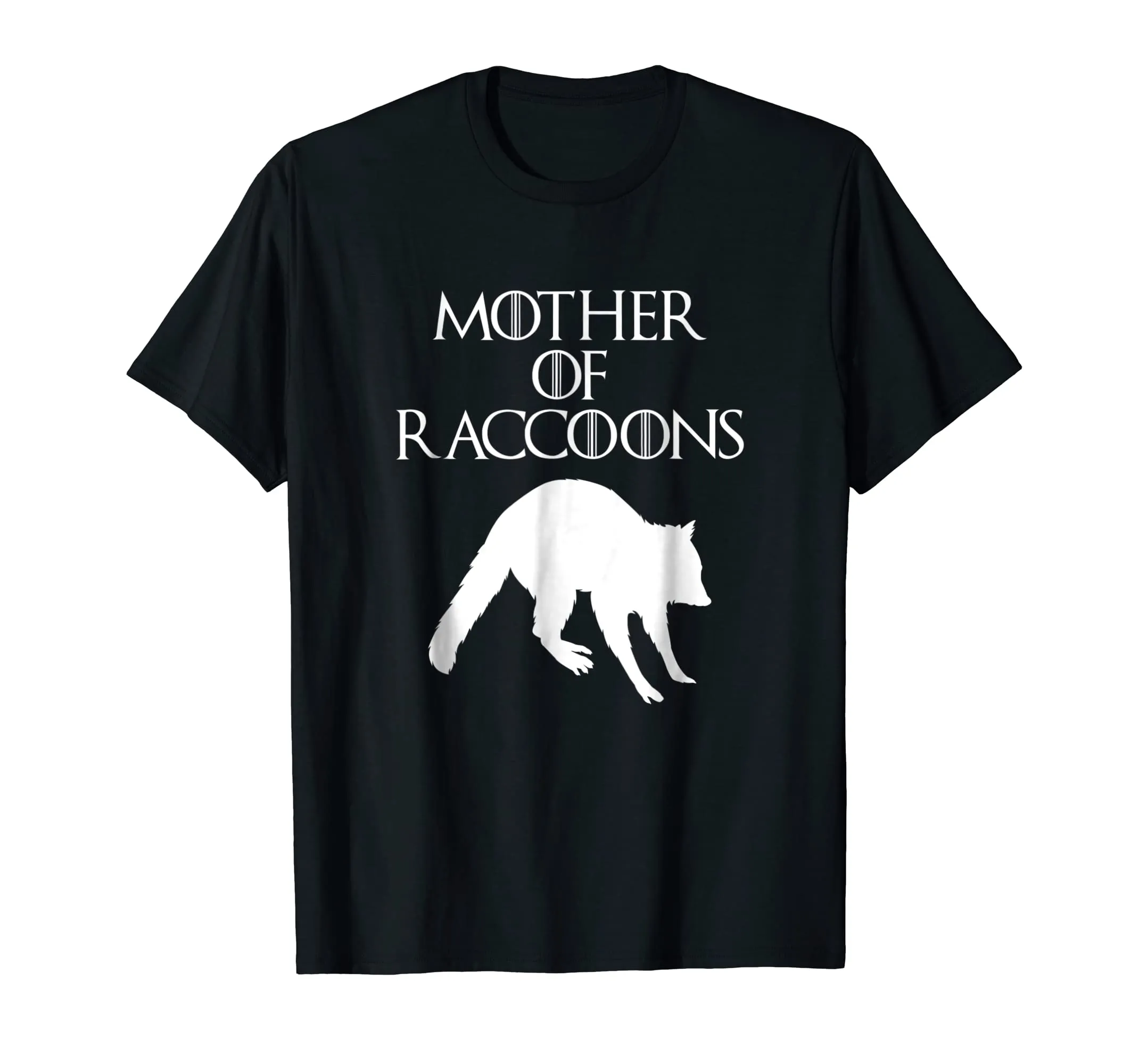 Cute &amp; Unique White Mother of Raccoons T-shirt E010496
