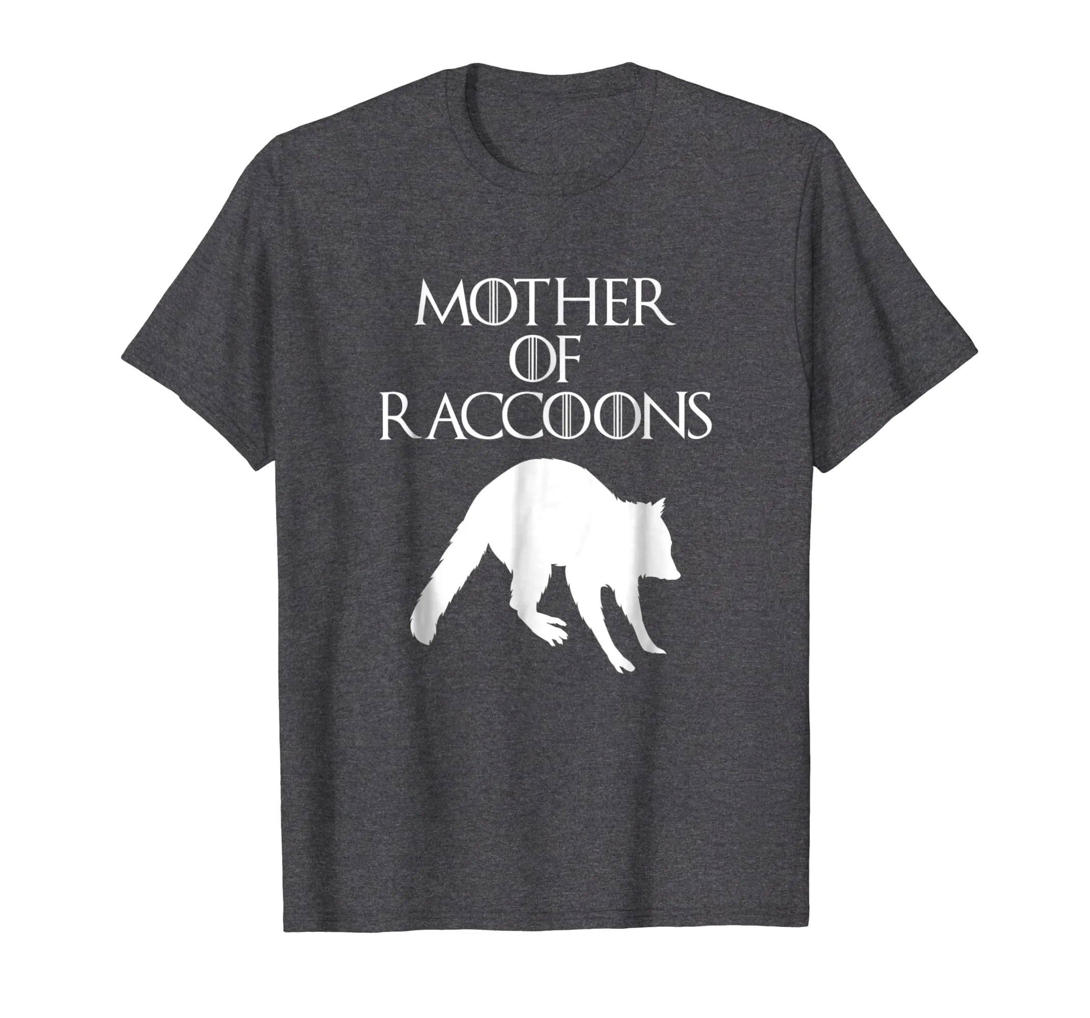 Cute &amp; Unique White Mother of Raccoons T-shirt E010496