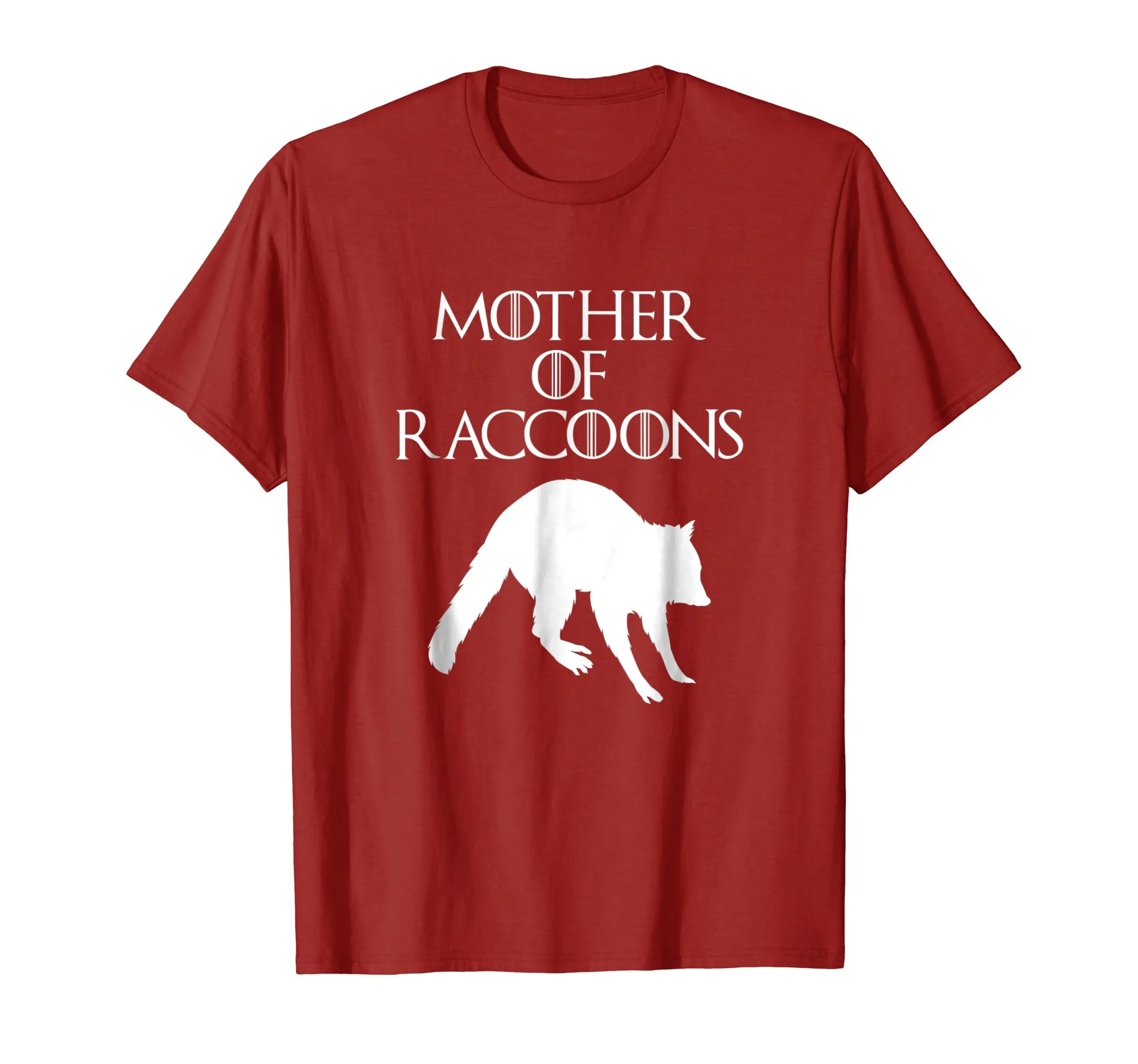 Cute &amp; Unique White Mother of Raccoons T-shirt E010496