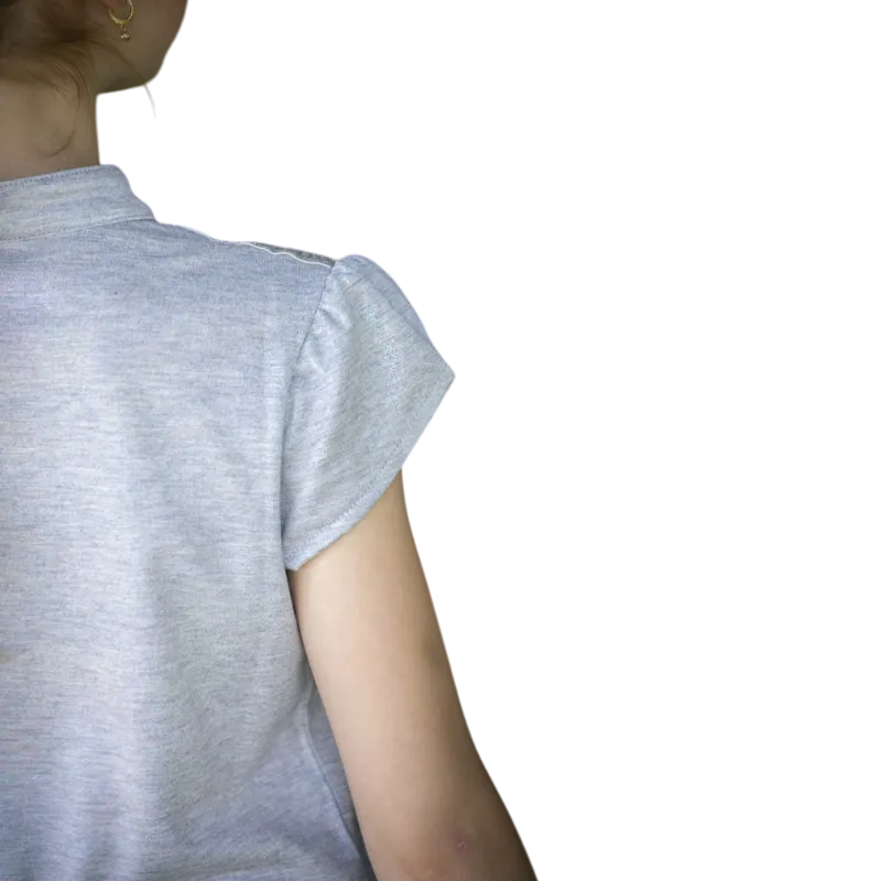 Eden by Pénélope - Polo manches courtes enfant Julieta gris