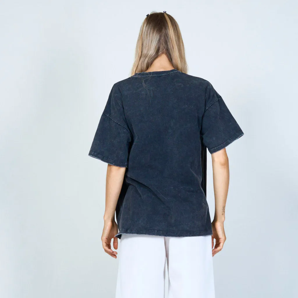 Edgy pocket detail t-shirt wholesale