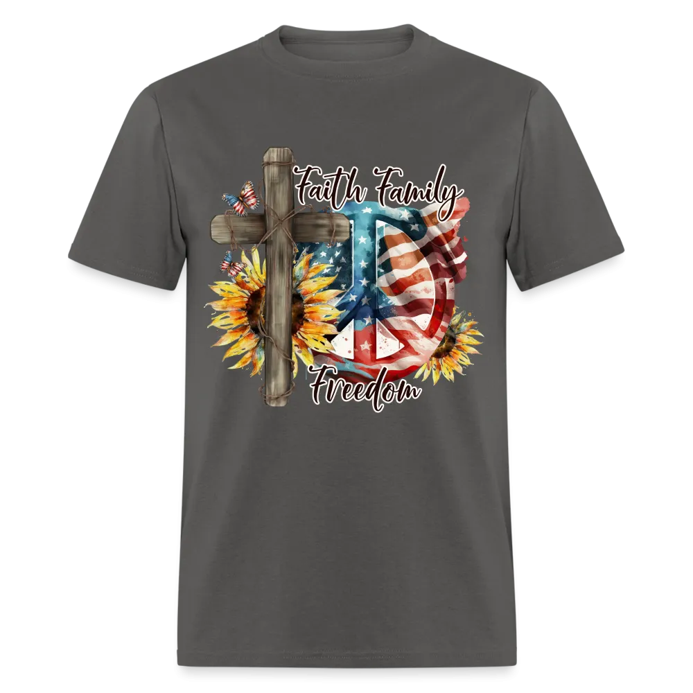 Faith Family Freedom T-Shirt (Patriotic & Faithful Tee)