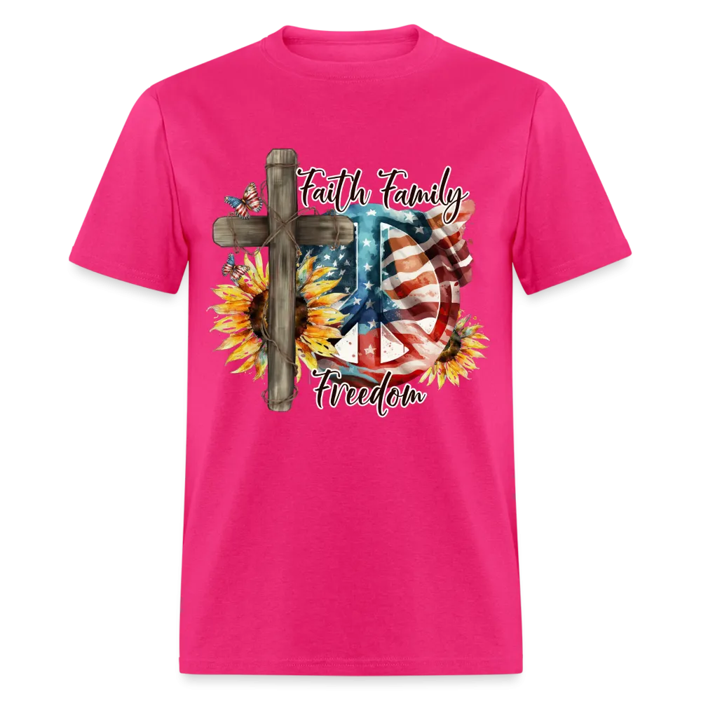 Faith Family Freedom T-Shirt (Patriotic & Faithful Tee)