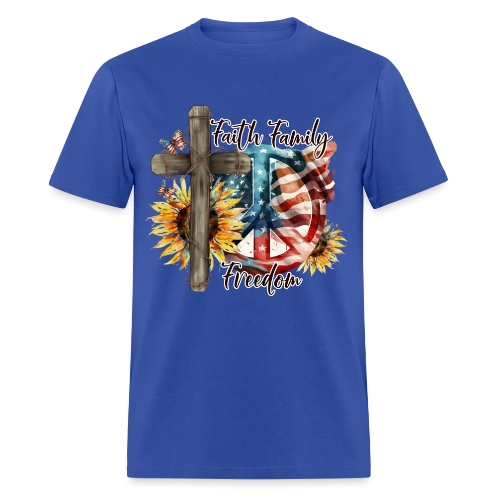 Faith Family Freedom T-Shirt (Patriotic & Faithful Tee)