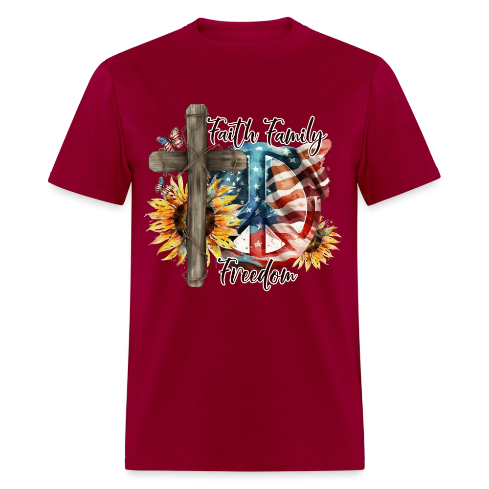Faith Family Freedom T-Shirt (Patriotic & Faithful Tee)