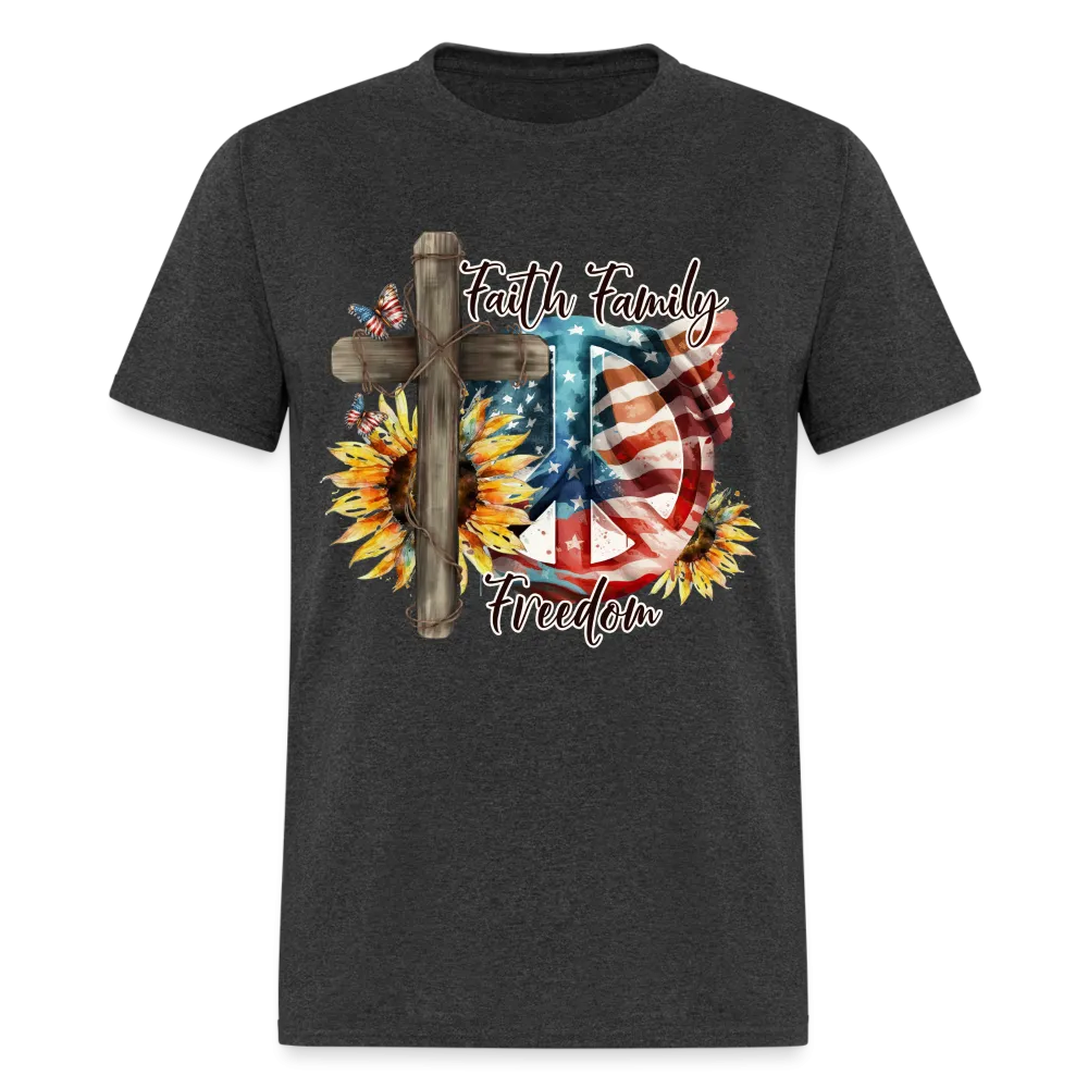 Faith Family Freedom T-Shirt (Patriotic & Faithful Tee)