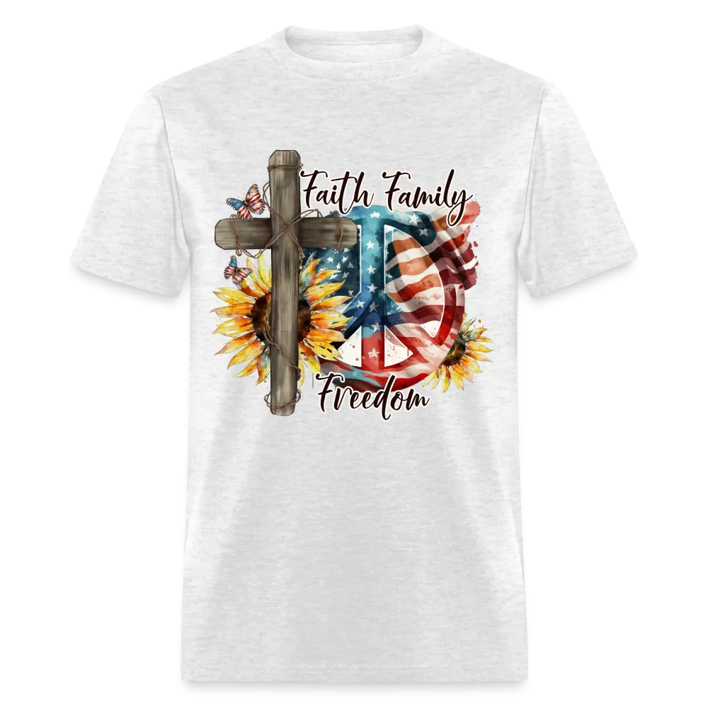Faith Family Freedom T-Shirt (Patriotic & Faithful Tee)
