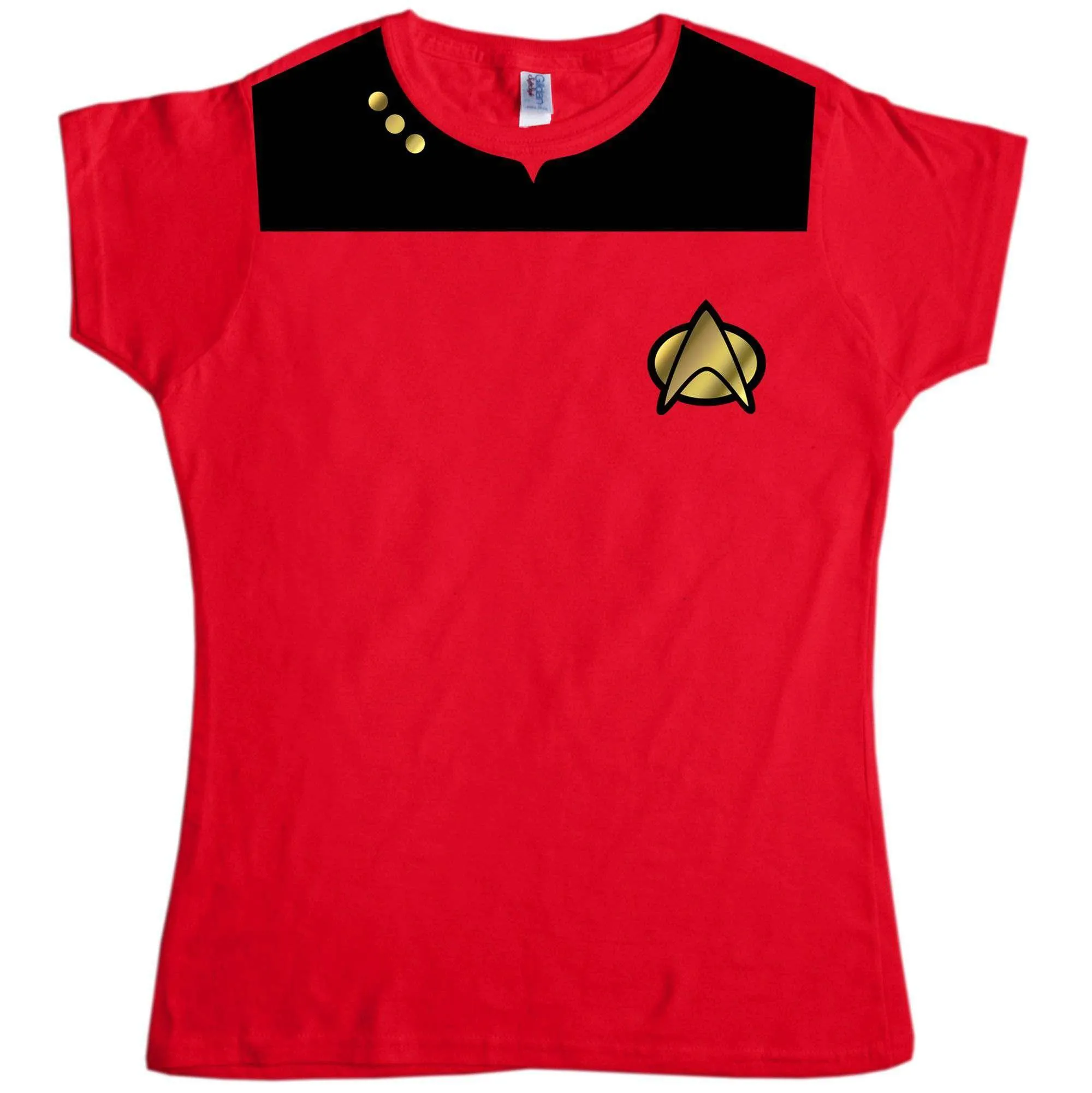 Fancy Dress Star Trek Uniform Womens Style T-Shirt