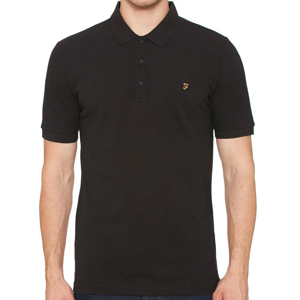 Farah Blaney Short Sleeve Polo Shirt - Black