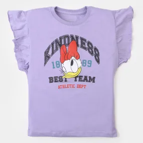 Girls T-Shirt Kindness| Purple