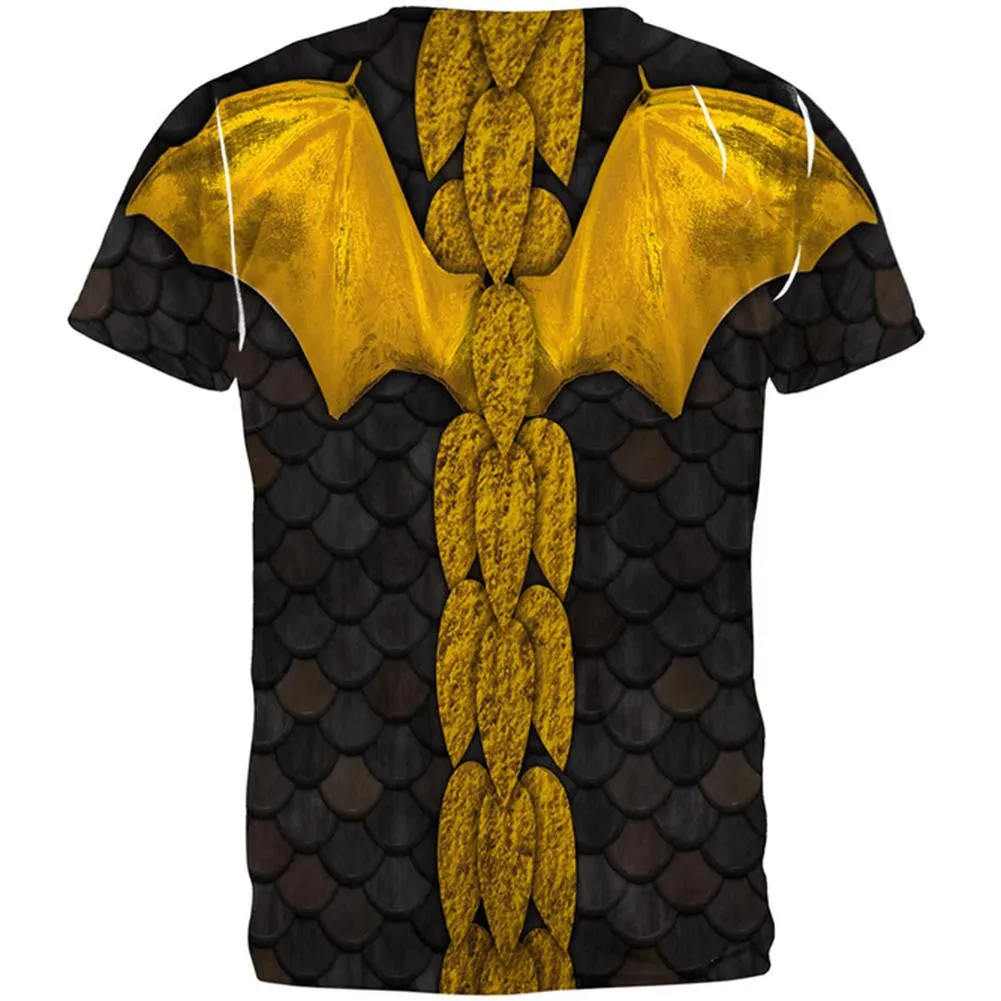 Halloween Black Dragon Costume All Over Adult T-Shirt